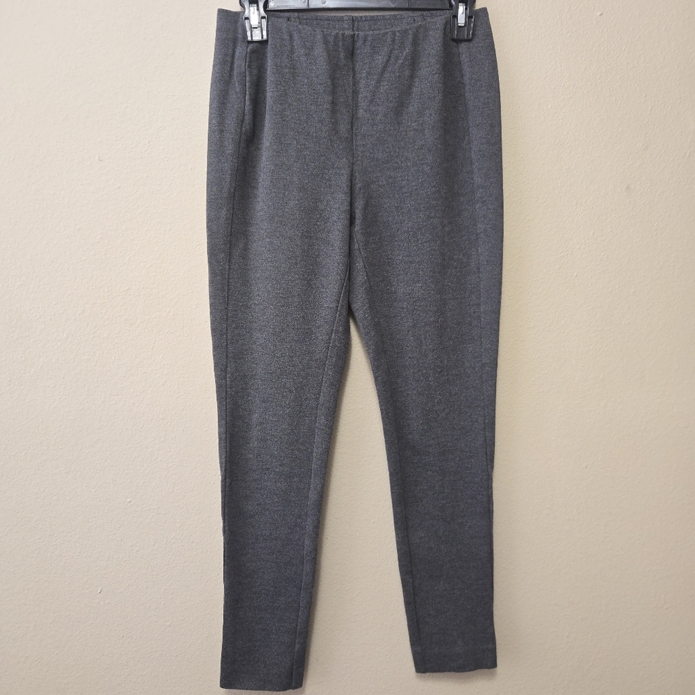 J. JILL Ponte Leggings Pull‎ On Pants Dark Charcoal Heather Size Small